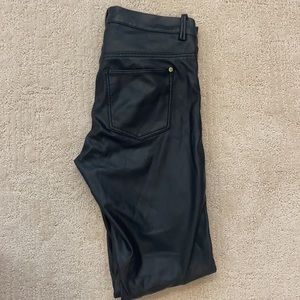 Faux leather pants